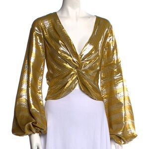 Ramy Brook Shimmering Gold Blouse